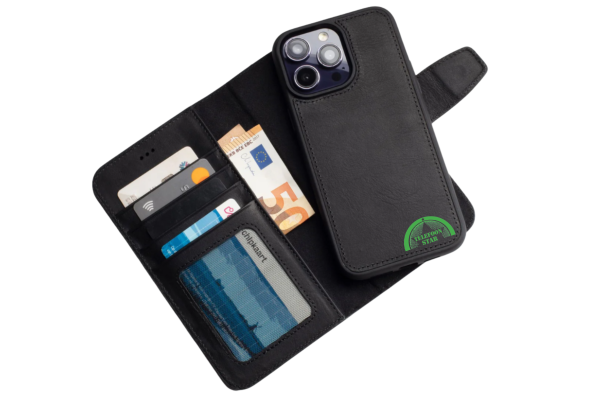 2-in-1 Zwart Bookcase Hoesje iPhone – Magnetisch Wallet Hoesje
