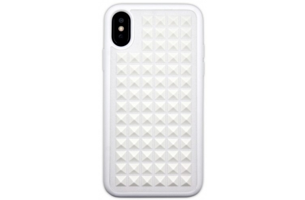 iPhone X hoesje 3D punten in Wit