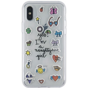 iPhone X hoesje Transparant 3D stickers