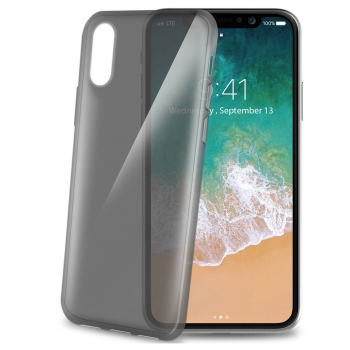 iPhone X Gelskin hoesje donker grijs