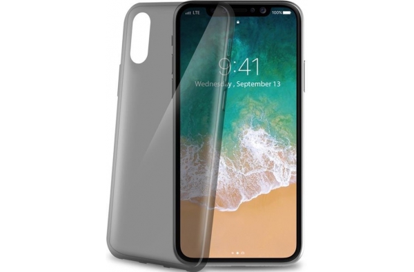 iPhone X hoesje zacht siliconen Grijs Transparant