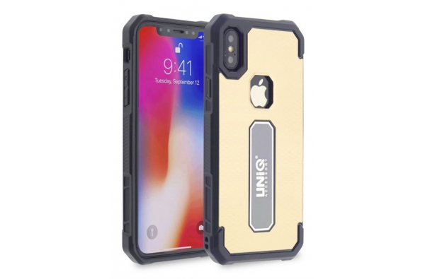 iPhone X protectieve silicone achterkant goud