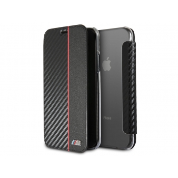 iPhone X book case BMW M Rood