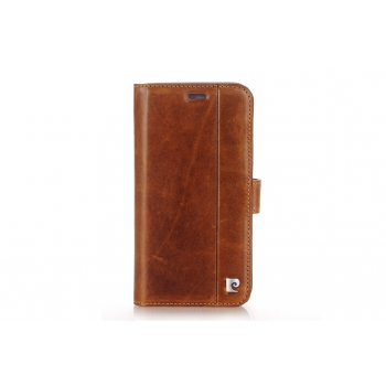 iPhone X Bookcase Pierre Cardin Echt leer Bruin