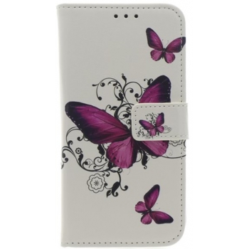 iPhone X Roze Vlinders Print booktype hoesje