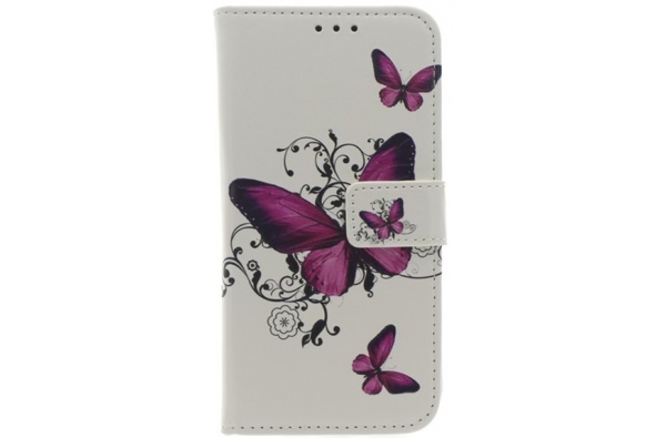 iPhone X Roze Vlinders Print booktype hoesje