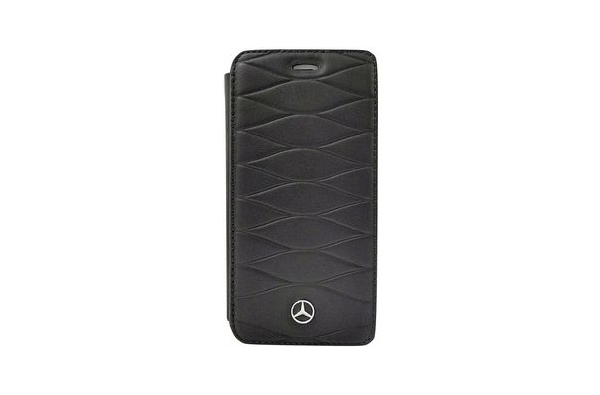 iPhone X bookcase Mercedes-Benz Echt leer Zwart