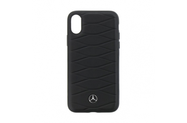 iPhone X hardcase Mercedes-Benz Echt leer Zwart