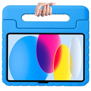 Stevige iPad Kids Hoes Blauw – met handvat en kickstand