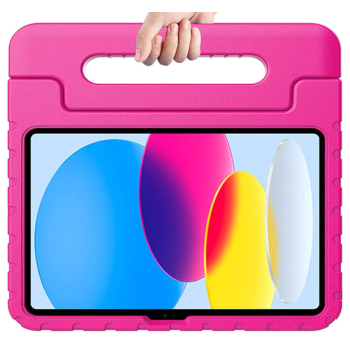 Stevige iPad Kids Hoes Roze – met handvat en kickstand