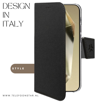 iPhone 17 Air Bookcase Hoesje – Zwart & Grijs met Pasjeshouder en Standaard