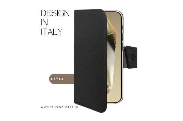 iPhone 17 Pro / Pro Max Bookcase Hoesje – Zwart & Grijs met Pasjeshouder en Standaard