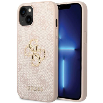 iPhone 15 Hardcase | Guess Gouden Logo | Backcover Roze