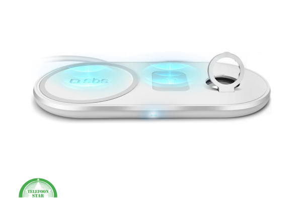 Mag Power Station | Draadloos Oplaadstation 10W + 3W | Voor Telefoon, AirPods & Apple Watch