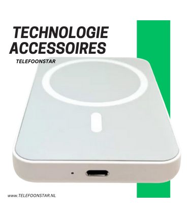 Draadloze Magnetische Powerbank met USB-C Telefoonstar PowerGrip