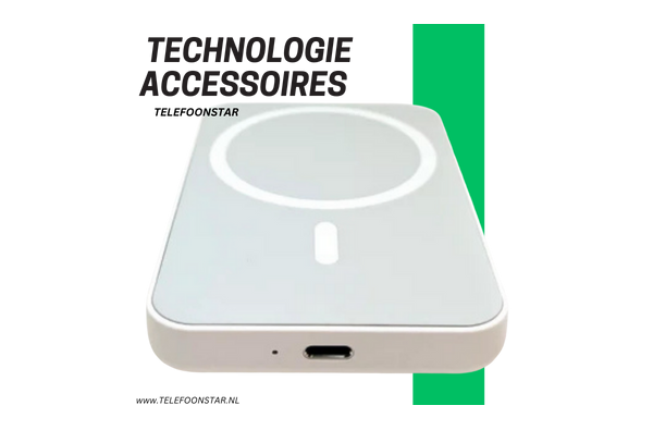 Draadloze Magnetische Powerbank met USB-C Telefoonstar PowerGrip