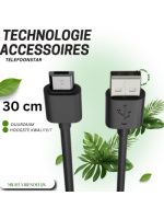 USB naar Micro USB Kabel &ndash; 30cm &ndash; Snelladen & Data &ndash; Compact & Effici&euml;nt