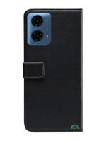 Bookcase Hoesje voor Motorola G06 Zwart met Magnetische Sluiting