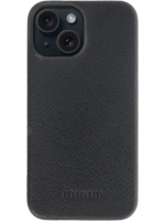 iPhone 15 Plus 100% Leer hoesje | Lederen Backcover | Minimalistisch | Zwart