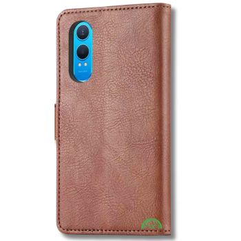 Bookcase Hoesje Bruin OnePlus Nord CE 4 Lite Stevig en comfortabel in de hand