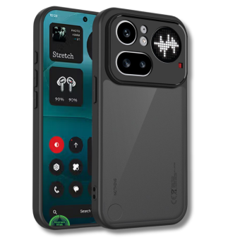 Nothing Phone 4a Pro MagSafe Hoesje Mat Zwart Transparant met Magnetische Ondersteuning