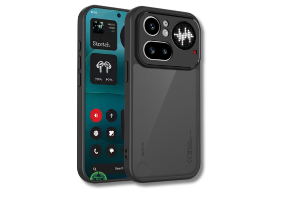 Nothing Phone 4a Pro MagSafe Hoesje Mat Zwart Transparant met Magnetische Ondersteuning