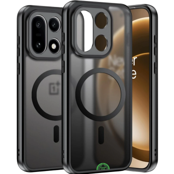 Hoesje OnePlus 15 Zwart Transparant MagSafe-Style