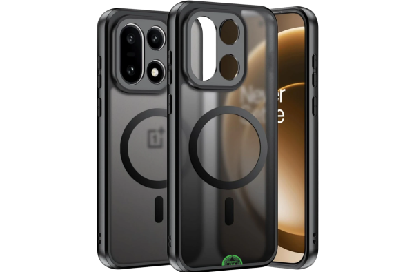 Hoesje OnePlus 15 Zwart Transparant MagSafe-Style