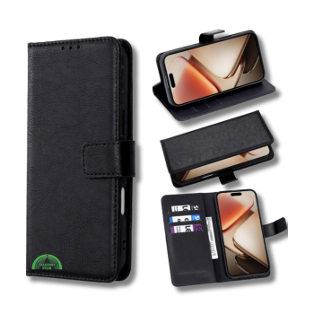 Hoesje voor OnePlus 15R Zwart Bookcase Kunstleer met Pasjeshouder