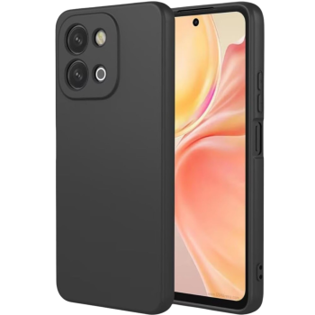 Oppo A6 Pro Zwart Hoesje Silicone Slank en lichtgewicht ontwerp