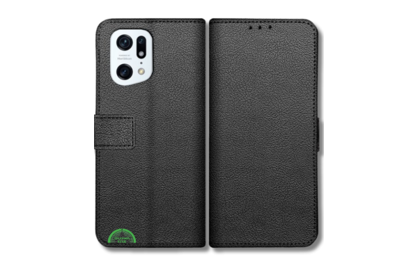 Bookcase Hoesje voor Oppo Find X5 Pro Zwart Stijlvolle Bescherming