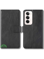 Bookcase Oppo Reno 12 5G Zwart Stijlvolle Bescherming