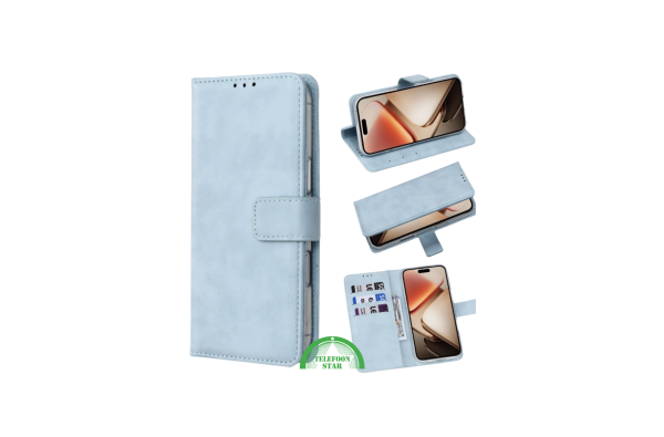  Bookcase Hoesje voor Oppo Reno 14 5G Licht Blauw