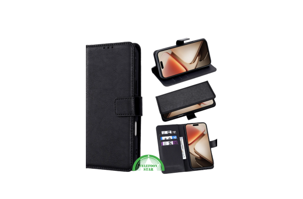 BookCase ProtectCover Zwart voor Oppo Reno 14F