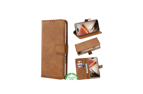 BookCase ProtectCover bruin voor Oppo Reno 14F