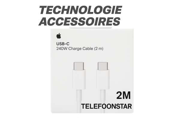 USB C naar USB C Oplaadkabel 2 Meter Snel en Betrouwbaar Opladen