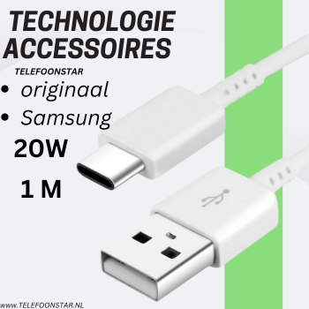 Originele Samsung Oplaadkabel Bulk (USB-C) – 1m Wit – Snel en Veilig Opladen