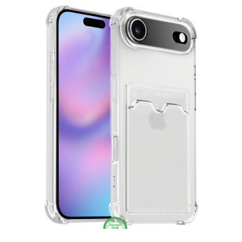 Transparant Hoesje met Kaartvak voor iPhone 17 Air – Bescherming & Functionaliteit Silicone Slank | Telefoonstar