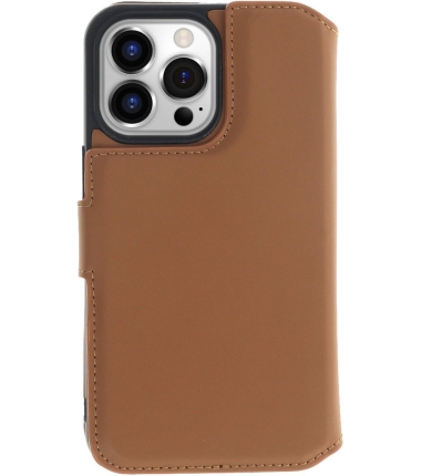 iPhone 15 Pro Max 2 in 1 Hoesje | 100% Leer | Minimalistisch | Bruin