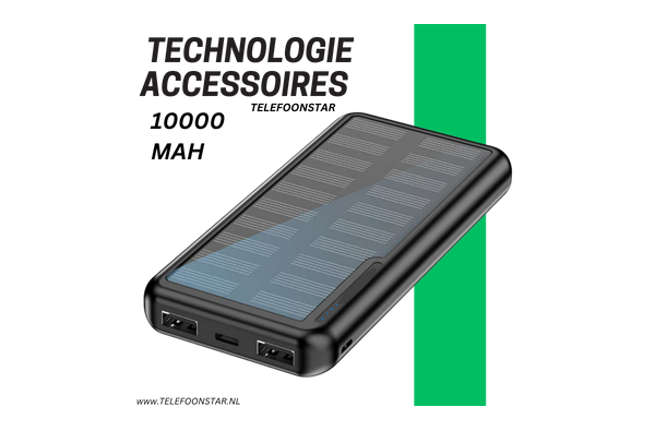 Solar Power Bank 10.000 mAh – Duurzame Zonnepaneel Powerbank