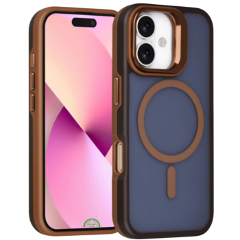 Hoesje voor iPhone 17 Premium DualTone MagSafe Backcover met Extra Grip &ndash; Dusty Bronze