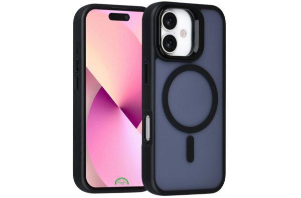 Hoesje voor iPhone 17 Premium DualTone MagSafe Backcover met Stevige hard case achterkant Onyx Black