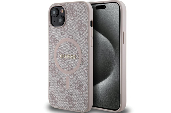 iPhone 15 MagSafe Hoesje | Guess Hoesje | Roze