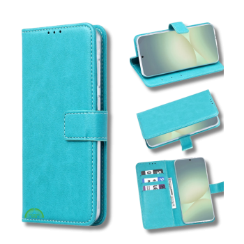 Bookcase Hoesje voor Xiaomi Redmi A3 Turquoise Magnetische sluiting