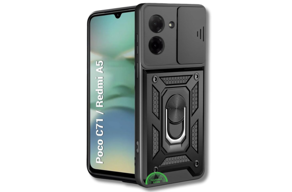 Hoesje voor Xiaomi Redmi A5 Zwart Slank ontwerp met Camera Slide Cover