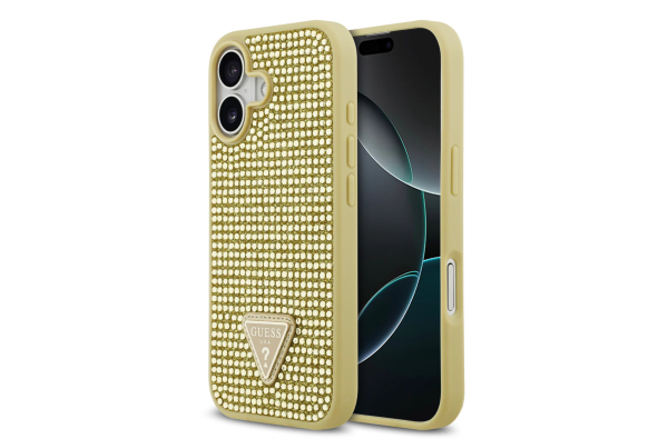Guess Hoesje Goud Kristallen – Luxe Telefoonhoes met Logo