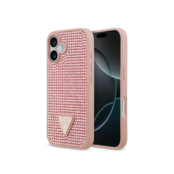 Guess Hoesje Roze Kristallen – Luxe Telefoonhoes met Logo