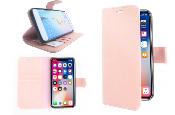 Iphone XS KunstLeer roze