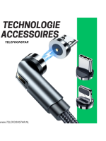 Magnetische Oplaadkabel &ndash; Huismerk &ndash; 360&deg; Draaibaar | Inclusief USB-C & Micro-USB Adapter