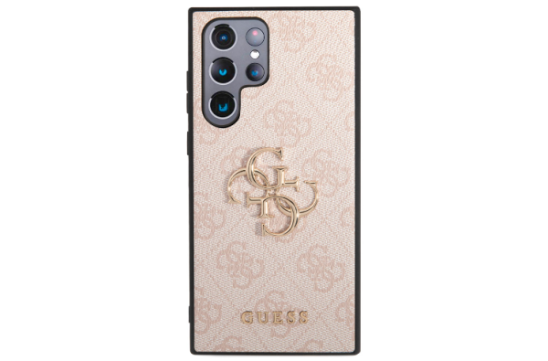 Samsung Galaxy S23 Ultra Hoesje Guess Roze met Goud